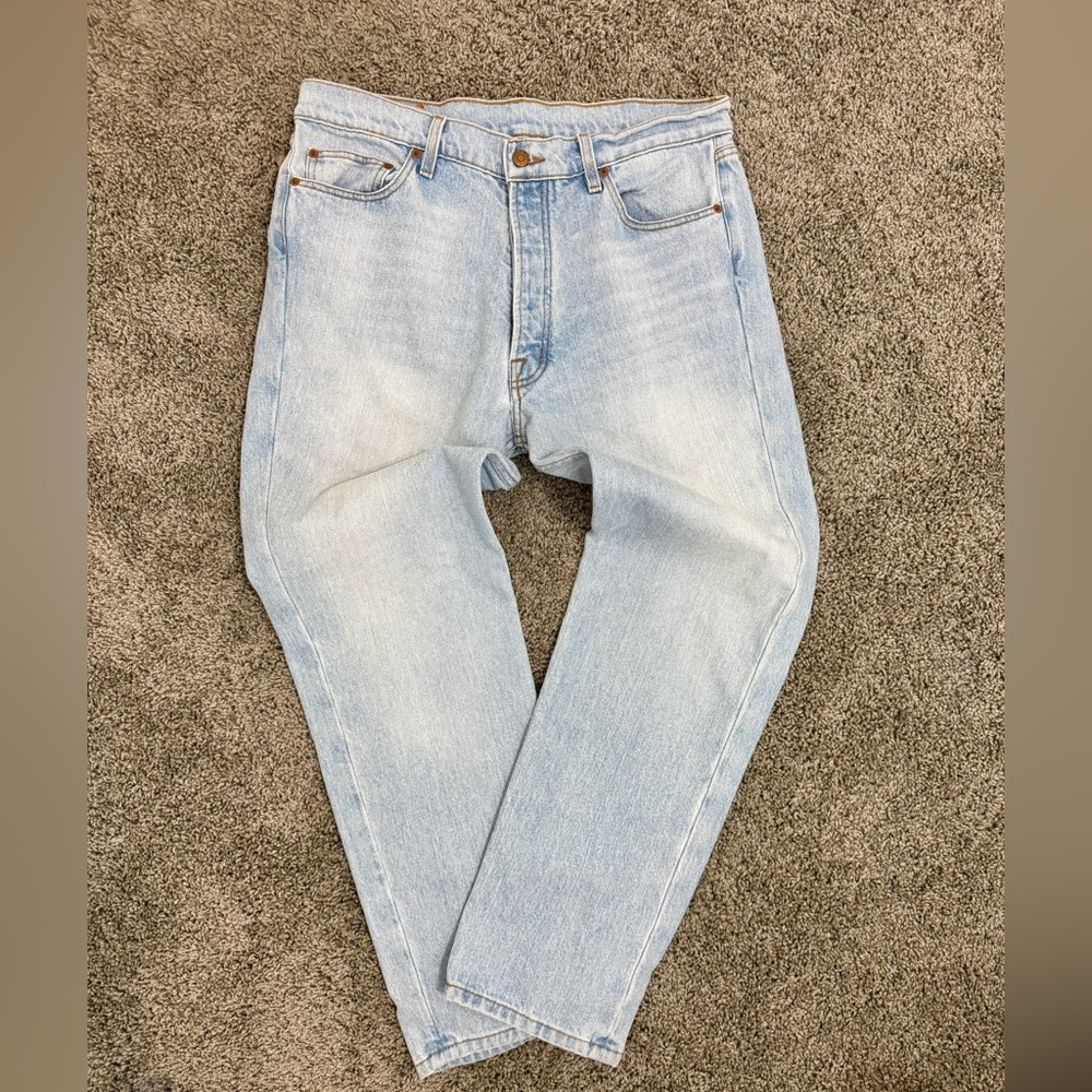 Bliss and Mischief Collector Fit Straight Jeans Light Wash Size 33